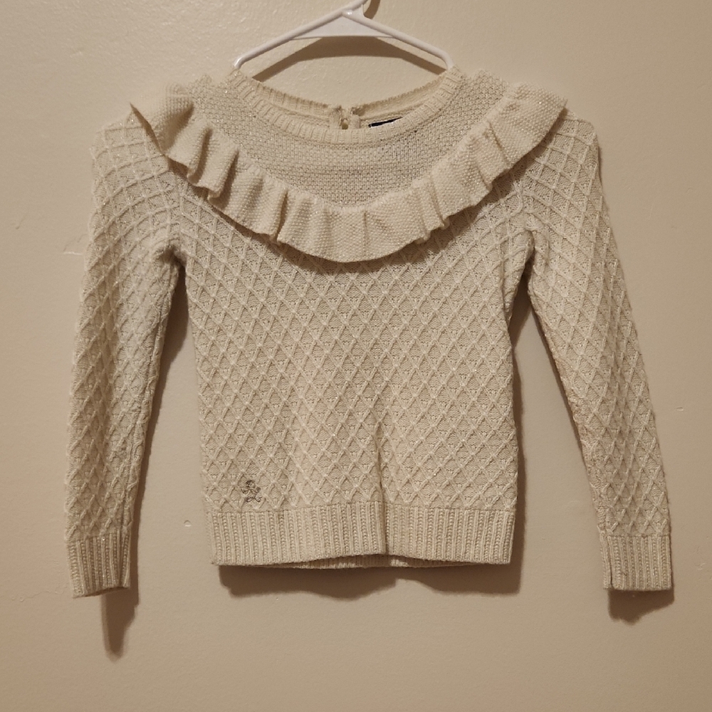 Polo by Ralph Lauren Cream Ruffle Sweater